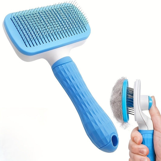 Escova removedora de pelos de cachorro, pente para gato, escova de massagem para