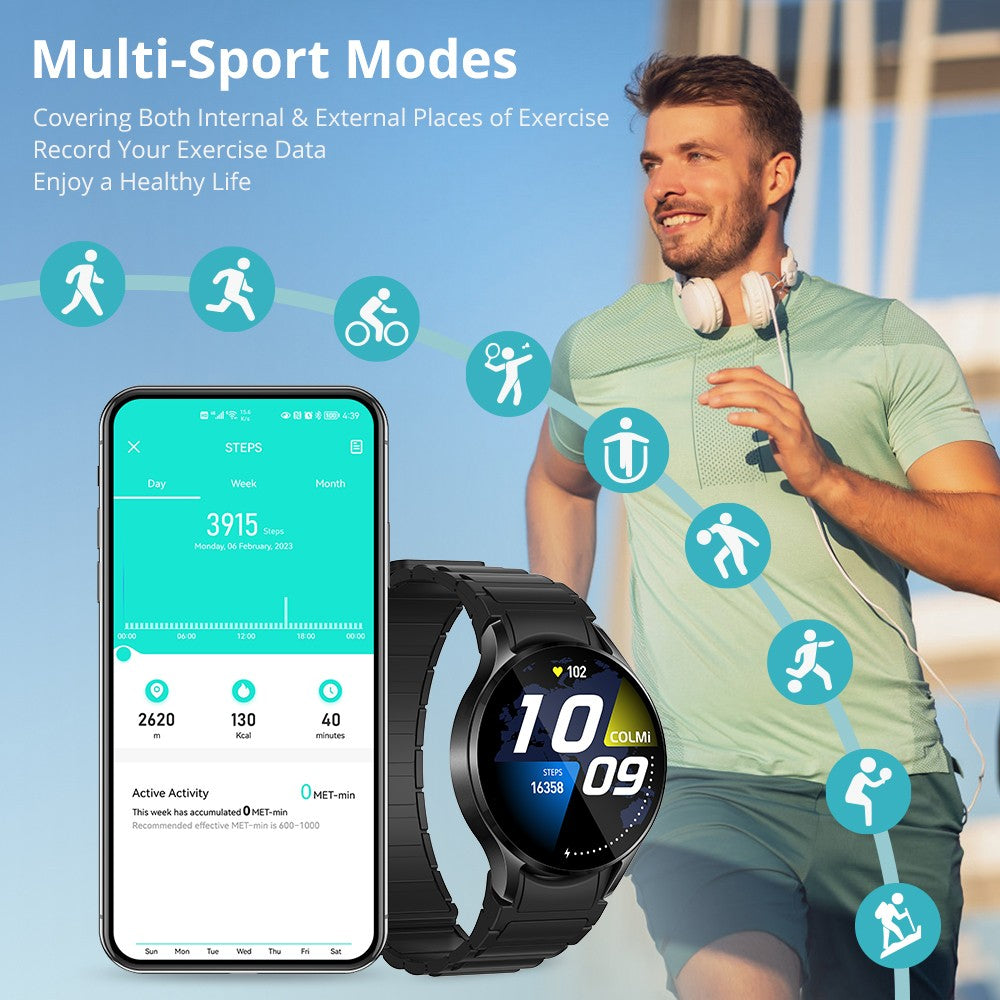 COLMI i28 Ultra AI Smartwatch AMOLED Display, AI Da-GPT integrado, oração muçulm