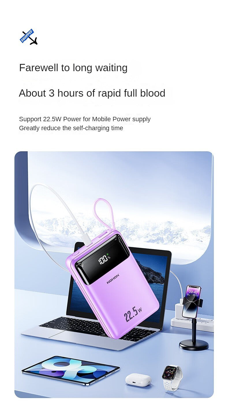 Nohon power bank 20000mah carga super rápida para iphone 16 pro max 15 14 13 ipa
