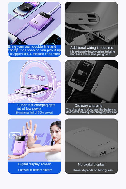 Nohon power bank 20000mah carga super rápida para iphone 16 pro max 15 14 13 ipa