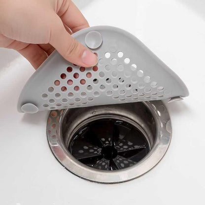 Adesivo de Silicone Quadrado para Ralo de Banheiro, Filtro de Cabelo para Esgoto