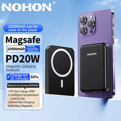 Nohon power bank 20000mah carga super rápida para iphone 16 pro max 15 14 13 ipa