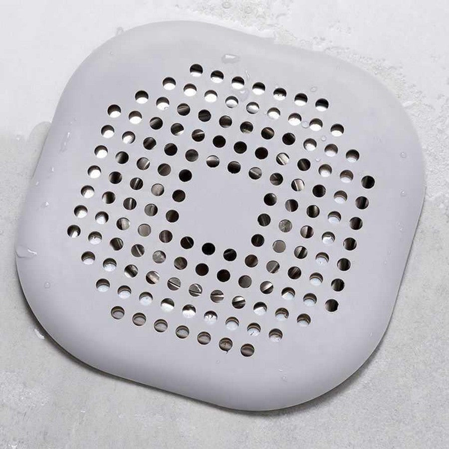 Adesivo de Silicone Quadrado para Ralo de Banheiro, Filtro de Cabelo para Esgoto