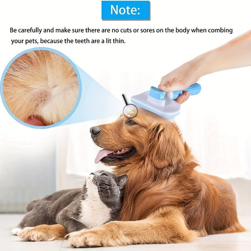Escova removedora de pelos de cachorro, pente para gato, escova de massagem para