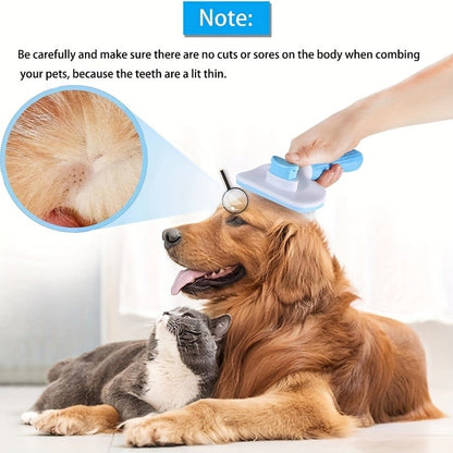 Escova removedora de pelos de cachorro, pente para gato, escova de massagem para
