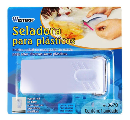 Mini Seladora Embalagem Plástico Cozinha Portátil Manual