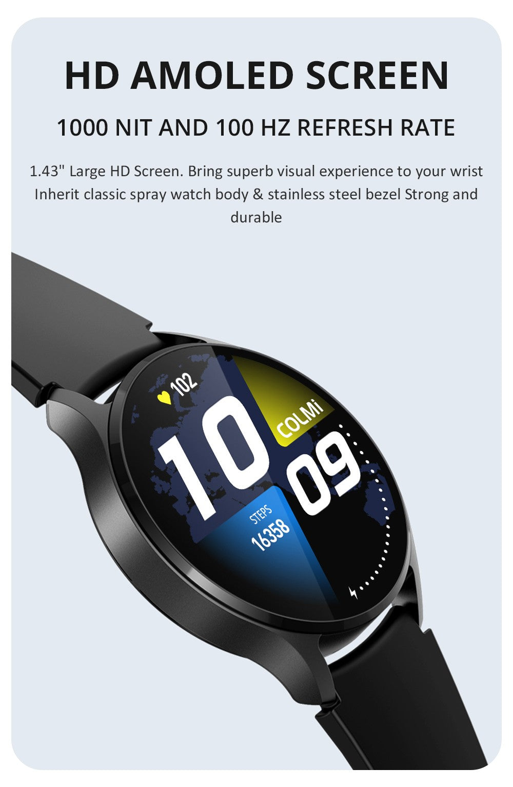 COLMI i28 Ultra AI Smartwatch AMOLED Display, AI Da-GPT integrado, oração muçulm